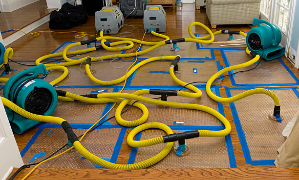Professional Flood Damage Restoration technician working in Fredericktown, MO